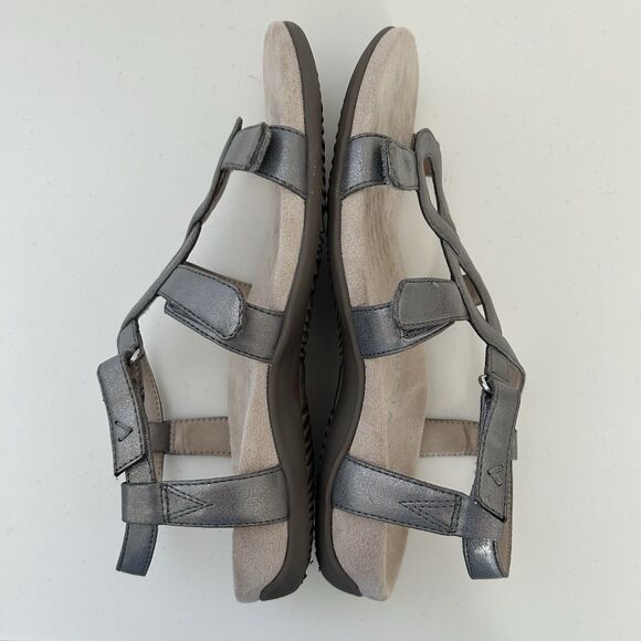 Vionic Jodie Sandals Womens Size 7 Silver Strappy Orthotic Adjustable Comfor - Picture 8 of 11